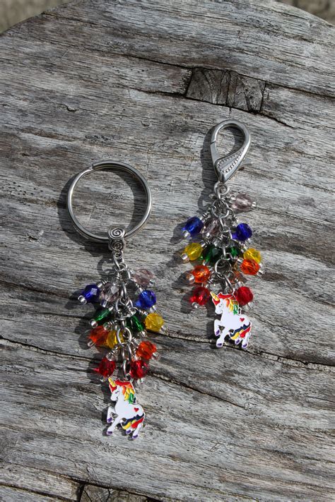 Unicorn Lgbtq Pride Keychain Lgbtq Purse Charm Lesbian Etsy
