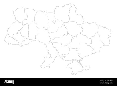 Ukraine Political Map Of Administrative Divisions Stock Vector Image