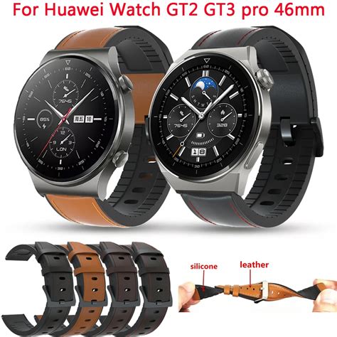 22mm pulseira de couro banda inteligente para huawei relógio gt2 gt 2