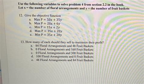 Use The Following Variables To Solve Problem 4 From