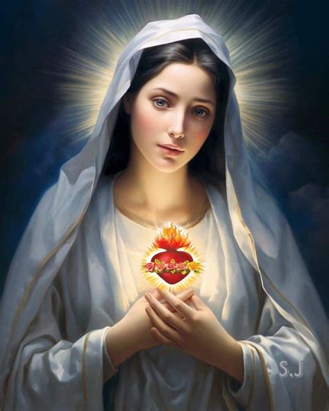 Corazón de María Mother mary pictures Mother mary images Mary jesus