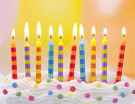 Colorful Birthday Candles Stock Image Image Of Horizontal 13321081