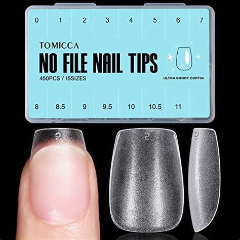 Amazon 600Pcs Extra Short XXS Square Gel Nail Tips SINOKAME Small