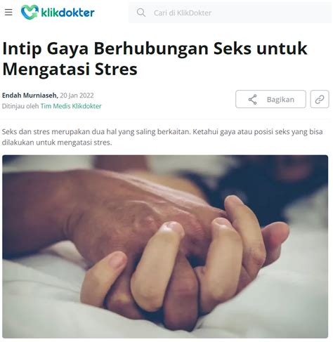 Klikdokter On Twitter Rekomendasi Posisi Seks Untuk Mengatasi Stress