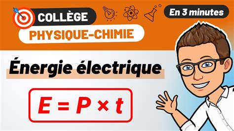 Calculer l énergie électrique PHYSIQUE CHIMIE COLLÈGE 3e révision