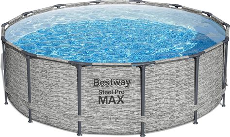 Bestway Steel Pro MAX Frame Pool Komplett Set mit Filterpumpe Ø 427 x