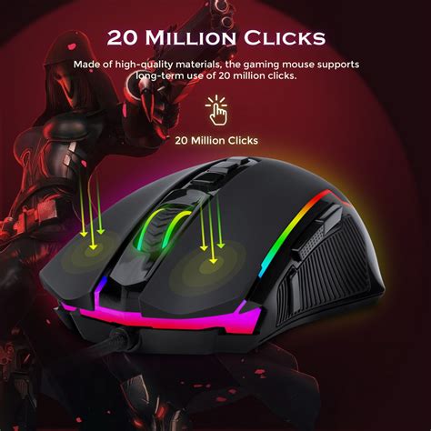 Redragon M910 K RGB Wired Gaming Mouse Black