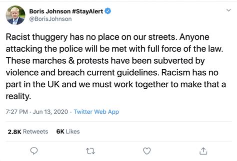 Boris Johnson Hits Out At Racist Thuggery As London Protests Turn