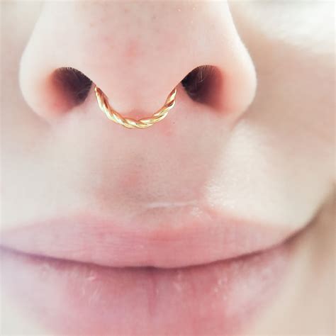 Classic Rope Hoop Septum Ring Moonli Designs