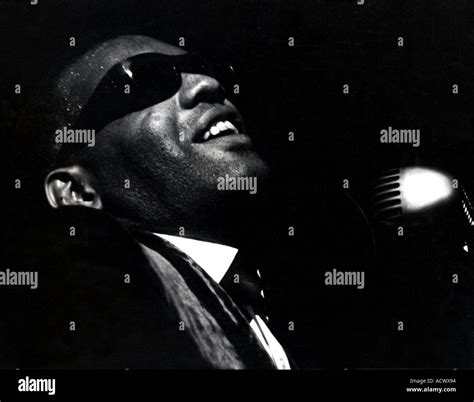 RAY CHARLES US jazz pianist Stock Photo - Alamy