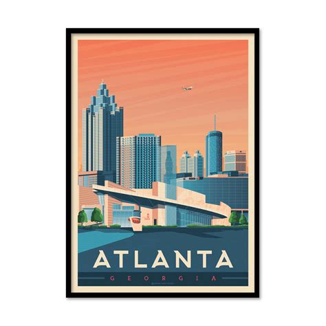 Affiche D Art Ville Atlanta Olahoop Travel Posters