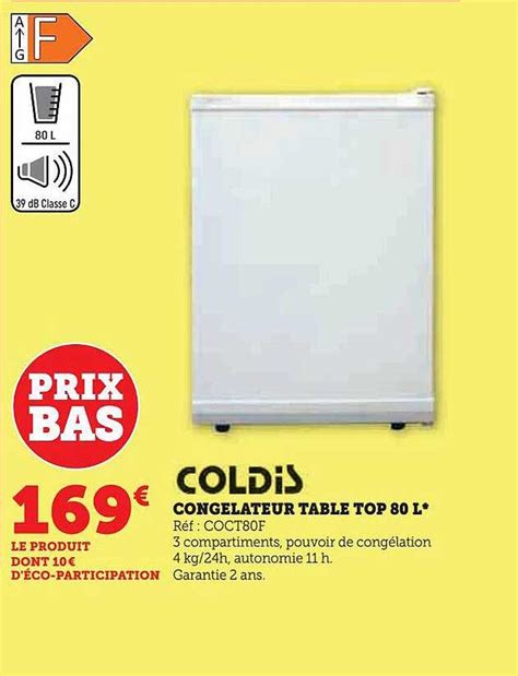 Promo Cong Lateur Table Top L Coldis Chez Super U Icatalogue Fr