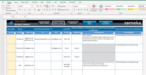 Mail Merge Excel Template Mass Email From Excel With Outlook