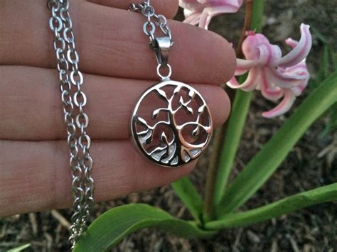 Cremation Jewelry Tree Of Life Stainless Steel Cremation Etsy