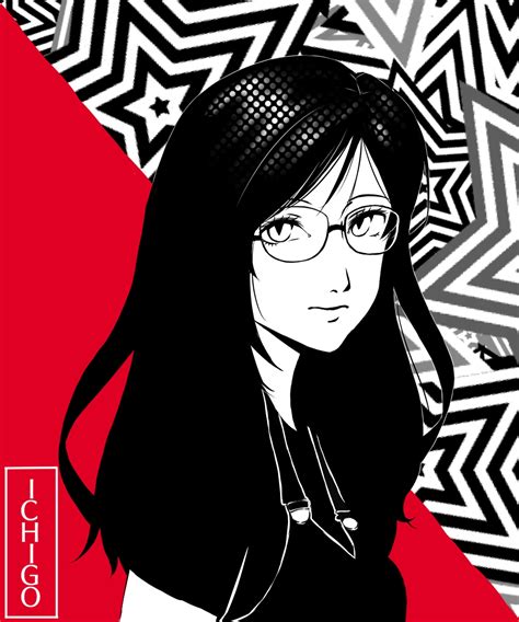 Drew myself again in Persona Confidant art style~ :3 : Persona5