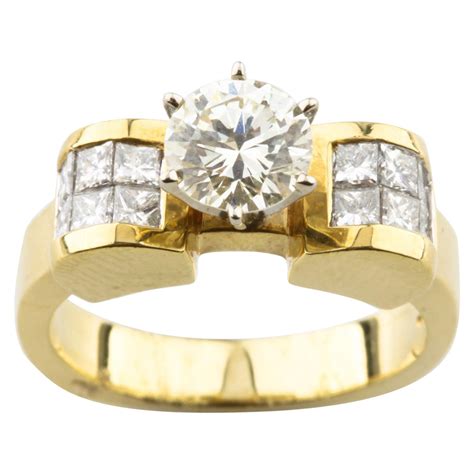 Carat Diamond Karat Yellow Gold Engagement Ring For Sale At