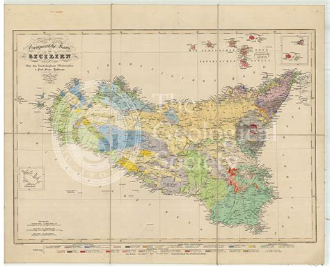 Geognostische karte Sicilien (Hoffmann, 1839)Geological Society Picture ...