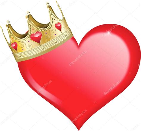 Clipart: crown | Heart with crown — Stock Vector © jamesstar #16203271