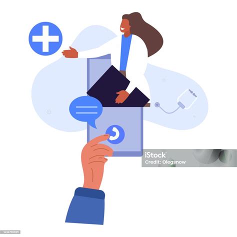 Konsultasi Medis Online Dokter Memberikan Saran Kepada Ilustrasi ...