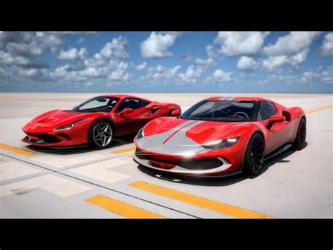 Ferrari Battle Ferrari 296 GTB Vs F8 Tributo Drag Race Roll Race