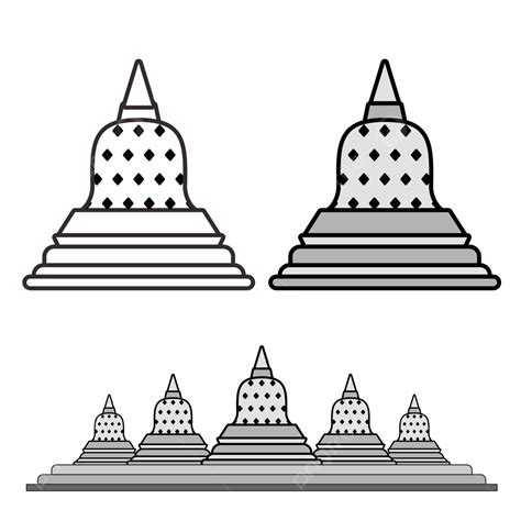 Borobudur Indonesia Vector Hd Images, Tempel Borobudur Indonesia Candi ...