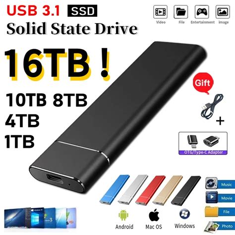 Ta Nabilir SSD 1TB Orijinal Kat Hal S R C Y Ksek H Zl Sabit Disk