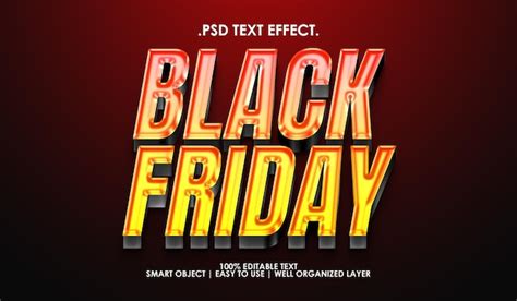 Premium Psd Black Friday 3d Text Style Effect