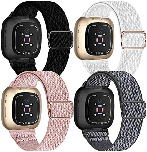 Pack Nylon Armband Kompatibel Mit Fitbit Versa Armband Fitbit Sense