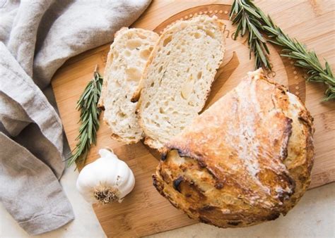 Roasted Garlic Rosemary No Knead Artisan Bread The Bermudian Magazine