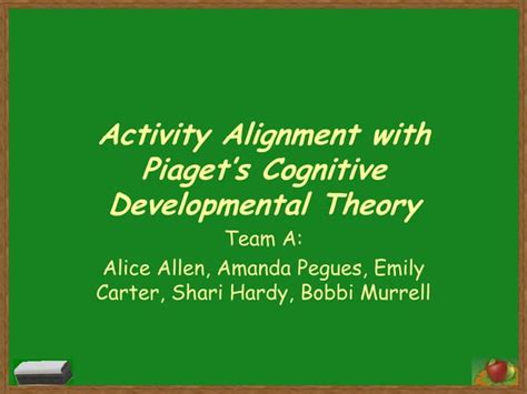 Team A Powerpoint Piagets Cognitive Developmental Theory Activity Ppt