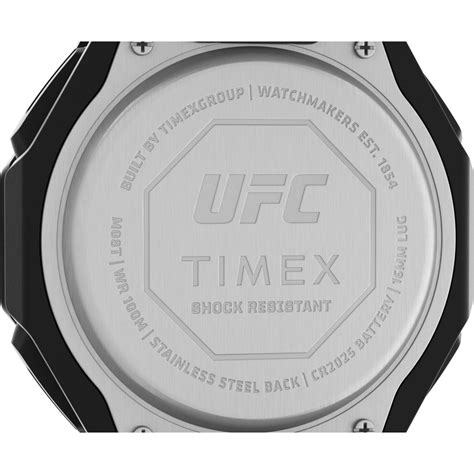 Timex Mens Timex Ufc Strength Indiglo Watch Black Watchshop