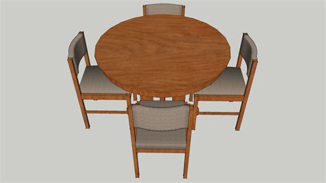 Round Table And Chairs 3d Warehouse