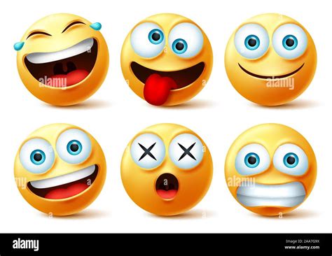 Smileys Emoji Et émoticone Visages Vector Set Smiley émoticônes Ou