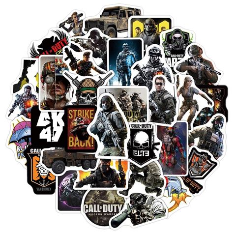 50pcs Call of Duty Game Pegatinas Pack impermeable extraíble Etsy