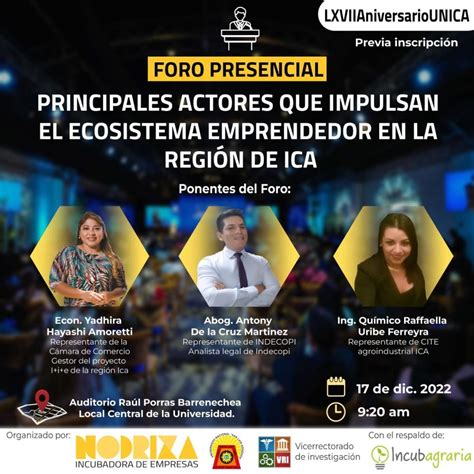 Foro Presencial Principales Actores Que Impulsan El Ecosistema