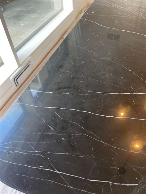 Black Marble Table Restoration Honing Polishing And Sealing Nova