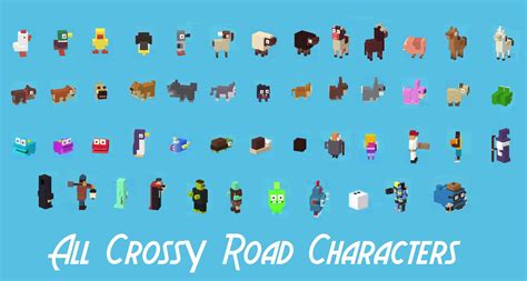 Characters In Crossy Road - Printable Word Searches