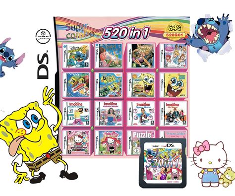 Amazon 520 In 1 NDS Game Pack Card Compilations Super Combo