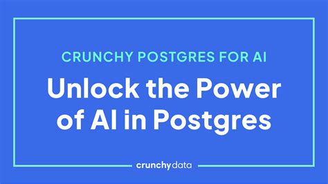 Ai For Postgres Crunchy Data