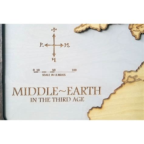 Middle Earth Wood Map Meridian Maps