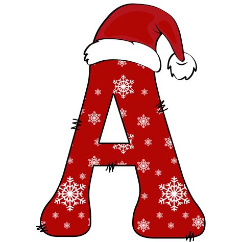 christmas alphabet design  png