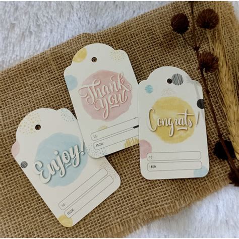 Jual Hangtag Thank You Hang Tag Thankyou Kartu Ucapan Terima Kasih