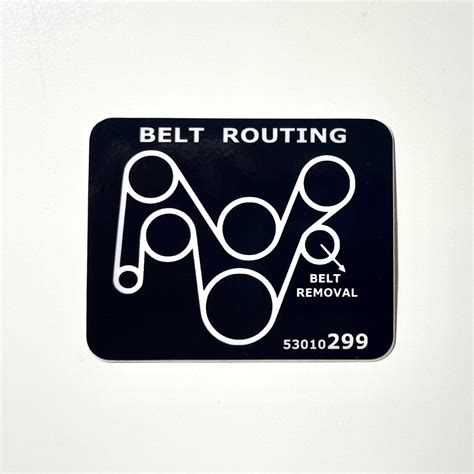 Engine Fan Belt Routing Diagram Decal Fits Jeep Cherokee XJ MJ 1996