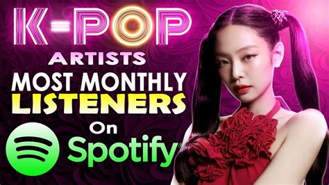 K Pop Artists With Most Monthly Listeners On Spotify So Far Youtube