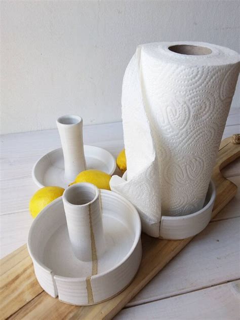 Ceramic Paper Towel Holder Handmade Paper Towel Stand Etsy