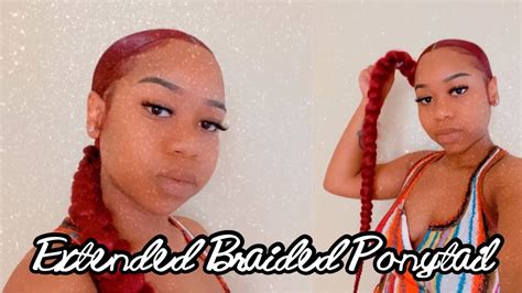 How To EXTENDED BRAIDED PONYTAIL Super Sleek YouTube