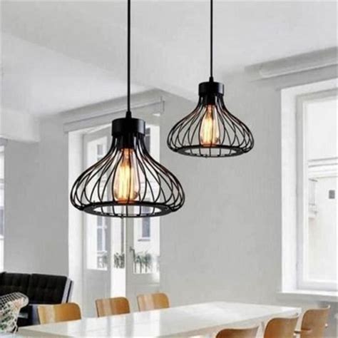 LUSTRE SUSPENSION 2PCS Lustre Suspension Industrielle Rétro