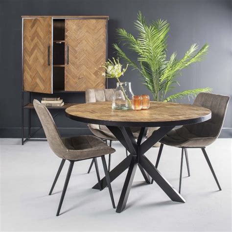 Livingfurn Eetkamertafel Accent Round Teak Hout 130 Cm Bruin Bol