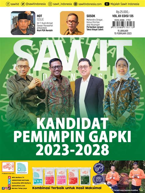 Cover Majalah Sawit Indonesia Edisi Kantor Berita Sawit