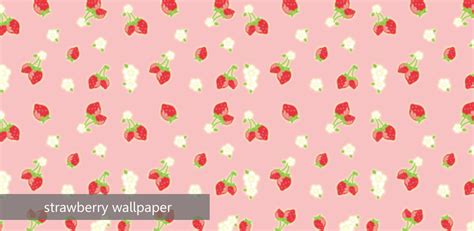 Strawberry Wallpaper Cute - Cute Pink Strawberry Wallpaper Stock ...